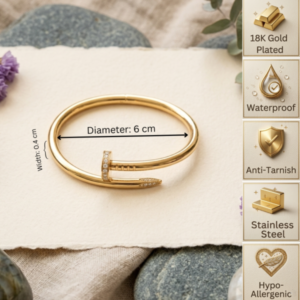 Gold Nail Bangle Gold Nail Bangle