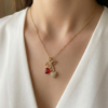 Cherry Heart Necklace
