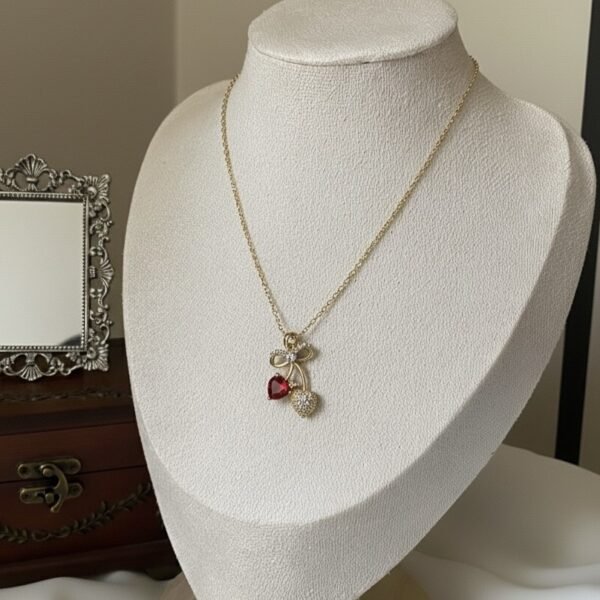 Cherry Heart Necklace