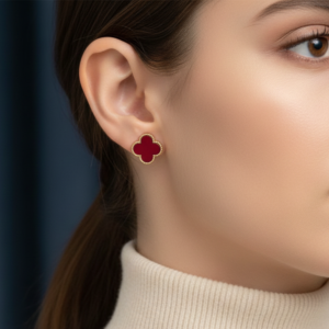 Clover Studs 12 Maroon Clover Studs