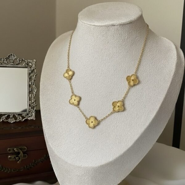Golden Clover Necklace - 2 Golden Clover Necklace