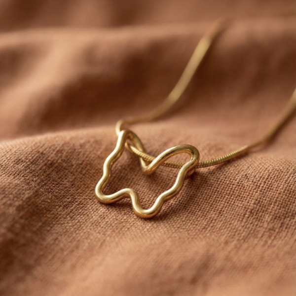 Golden Mariposa Necklace - The Pastel Gem - Imitation Jewellery - 2 Golden Mariposa Necklace