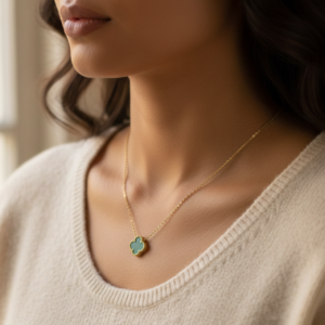 Green Clover Necklace - 1 Green Clover Necklace