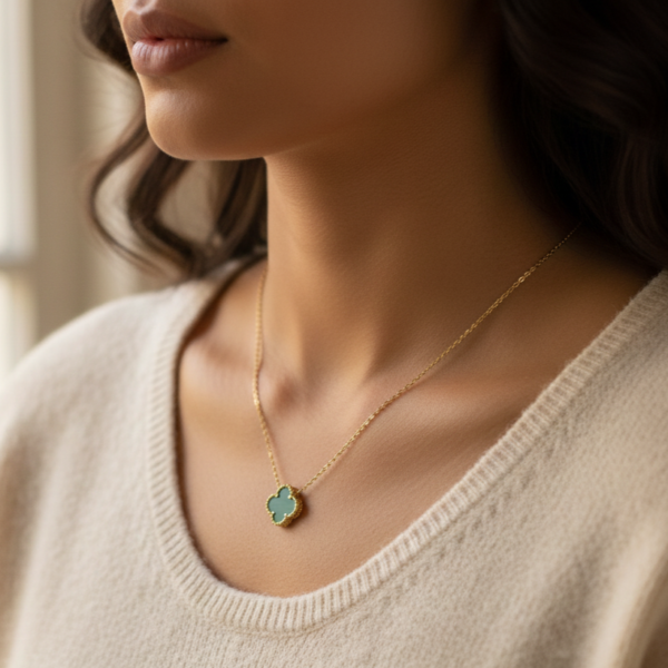 Green Clover Necklace - 1 Green Clover Necklace