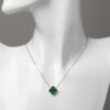 Green Clover Necklace - 2 Green Clover Necklace