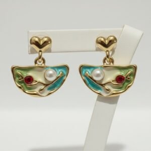 Vintage Enamel Earrings