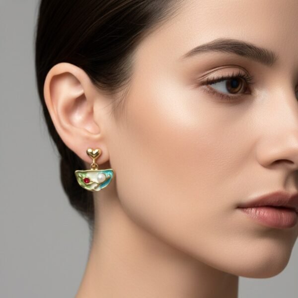 Vintage Enamel Earrings