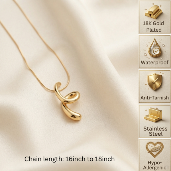 17 Abstract Fluid Swirl Necklace
