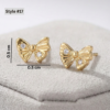 75 Crystal Bow Stud Earrings