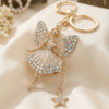 Crystal Ballerina Keyring - The Pastel Gem - Imitation Jewellery - 4 Crystal Ballerina Keyring (White)