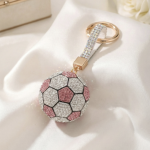 Crystal Football Keyring - The Pastel Gem - Best Luxury Jewellery Brand - 2 Crystal Football Keyring