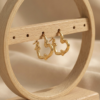 Gilded Heart Hoops