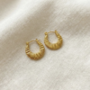 Golden Sunbeam Hoops - The Pastel Gem - Imitation Jewellery - 2 Golden Sunbeam Hoops