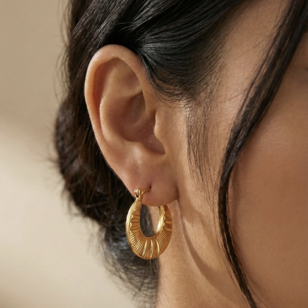 Golden Sunbeam Hoops - The Pastel Gem - Imitation Jewellery - 3 Golden Sunbeam Hoops