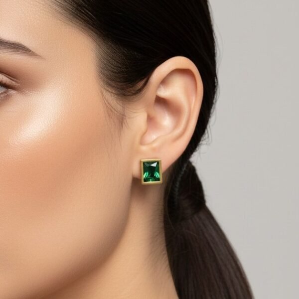 Green Crystal Cut Set - The Pastel Gem - Imitation Jewellery - 3 Green Crystal Cut Necklace-Earring Set