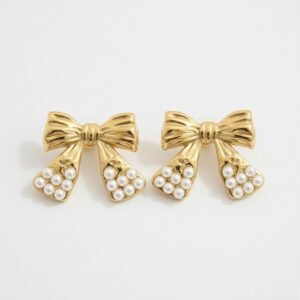 Pearl Bow Earrings