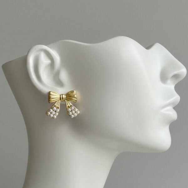 Pearl Bow Earrings