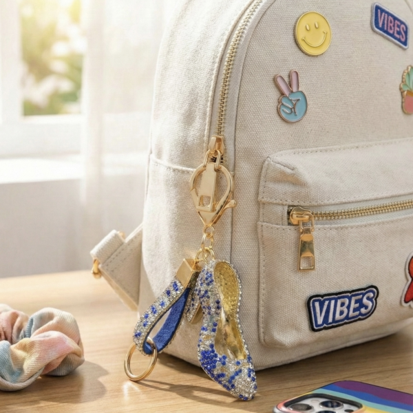 Royal Crystal Stiletto Keyring - The Pastel Gem - Best Luxury Jewellery Brand - 2 Royal Crystal Stiletto Keyring