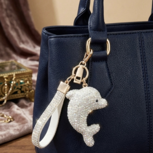 Sparkling Crystal Dolphin - The Pastel Gem - Best Luxury Jewellery Brand - 2 Sparkling Crystal Dolphin Keyring