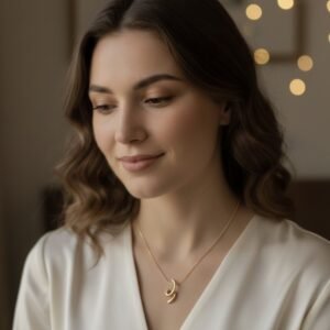 Abstract Fluid Swirl Necklace