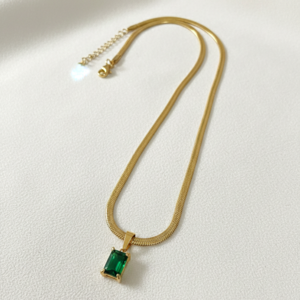 Emerald Crystal Royal Pendant Necklace