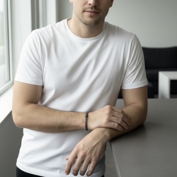 Onyx Curb Men Bracelet