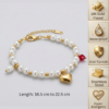 Heart Pearl Charm Bracelet