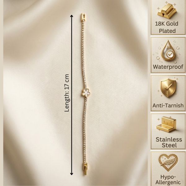 10 Flower Tennis Bracelet