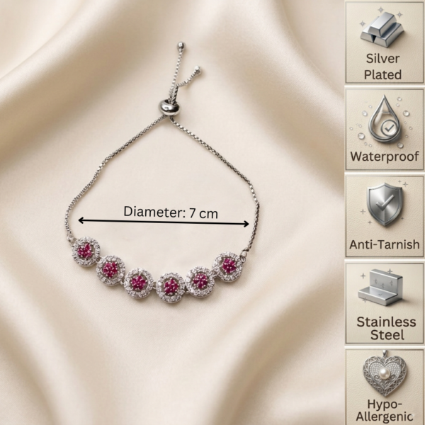 3 Red Crystal Bracelet