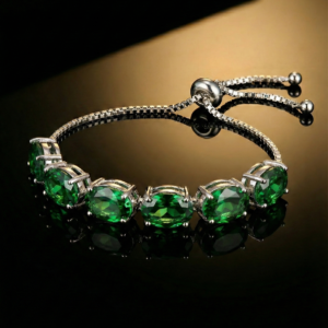 34-1 Green Tennis Bracelet