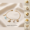 Starfish Pearl Charm Bracelet