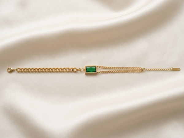 Gemini_Generated_Image_uxn5kluxn5kluxn5 Emerald Chain Bracelet