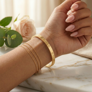 Gold Screw Bangle