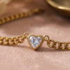 IMG_1641 Gold Heart Chain Bracelet