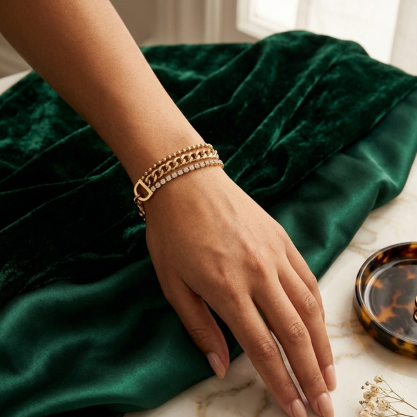 Layered Gold Chain Bracelet Layered Gold Chain Bracelet