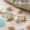 Starfish Pearl Charm Bracelet