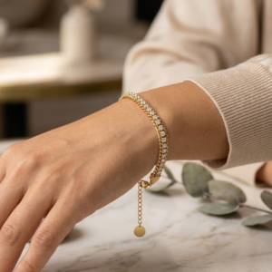 Gold Crystal Tennis Bracelet