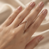 Gold Crystal Chevron Wrap Ring