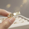 Gold Honeycomb Shell Ring