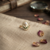 1 - Gold Pearl Cherry Oval Ring - The Pastel Gem - Best Anti Tarnish Jewellery Gold Pearl Cherry Oval Ring