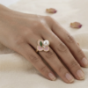 1 - Gold Pearl Clover Ring - The Pastel Gem - Best Anti Tarnish Jewellery Gold Pearl Clover Ring