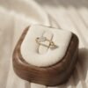 2 - Gold Pavé Crystal Heart Ring - The Pastel Gem - Best Anti Tarnish Jewellery Gold Pavé Crystal Heart Ring