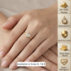 20 - Gold Pavé Crystal Heart Ring - The Pastel Gem - Best Anti Tarnish Jewellery Gold Pavé Crystal Heart Ring