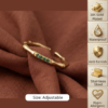 Gold Bamboo Crystal Ring