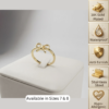 27 - Gold Ribbon Bow Ring - The Pastel Gem - Best Anti Tarnish Jewellery Gold Ribbon Bow Ring