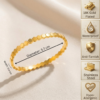 Gold Honeycomb Hexagon Oval Bangle