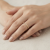 Gold Bamboo Crystal Ring