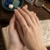 3 - Gold Beaded Edge Heart Ring - The Pastel Gem - Best Anti Tarnish Jewellery Gold Beaded Edge Heart Ring
