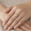 3 - Gold Pavé Crystal Heart Ring - The Pastel Gem - Best Anti Tarnish Jewellery Gold Pavé Crystal Heart Ring