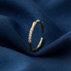 Gold Bamboo Crystal Ring